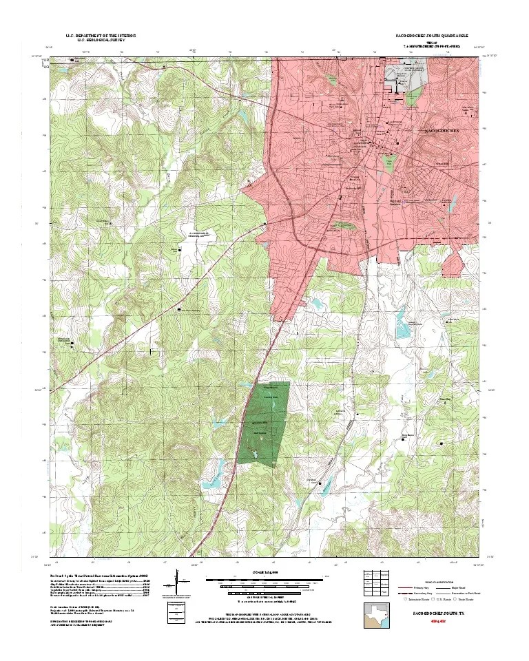 Topographic Map of Nacogdoches South PDF United States Geological
