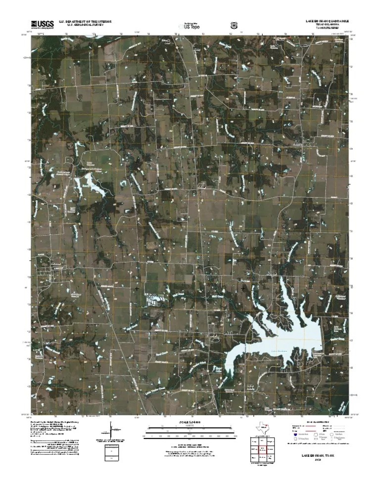 Topographic Map of Lake Bonham Land Use Geophysics
