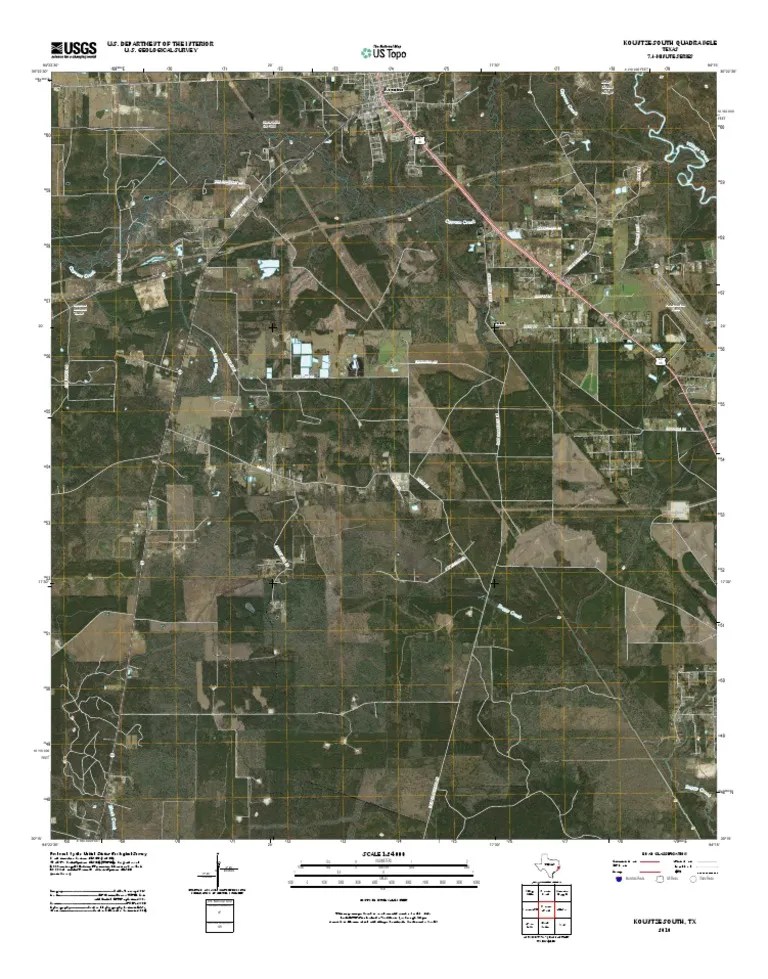 Topographic Map of Kountze South PDF