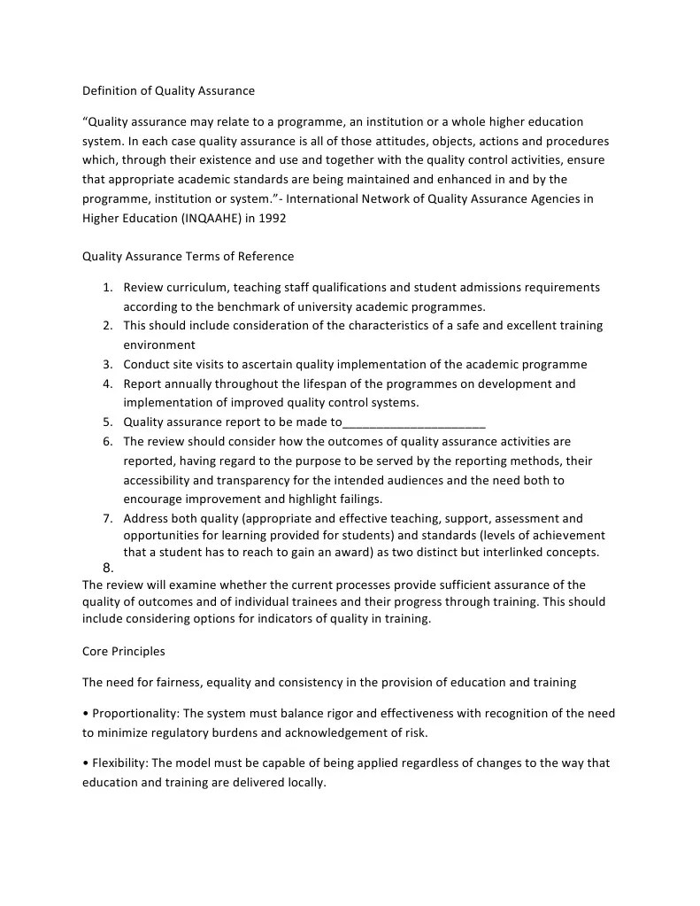 Definition of Quality Assurance PDF Quality Assurance Cognition