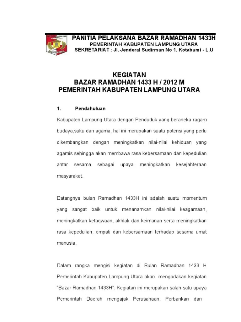 Contoh Proposal Event Bazar Space dalam iklan promosi di
