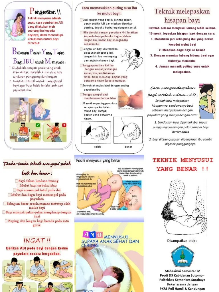 Leaflet Teknik Menyusui Yang Benar
