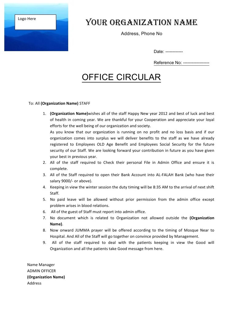 Office Circular