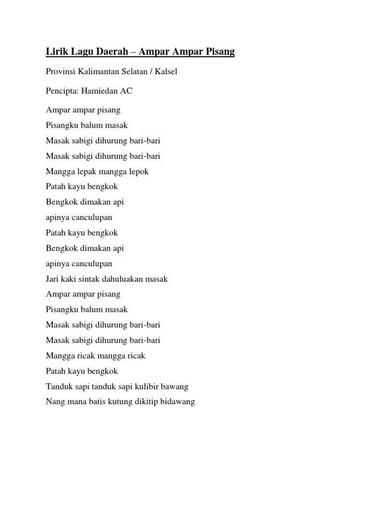 Ampar Ampar Pisang | PDF