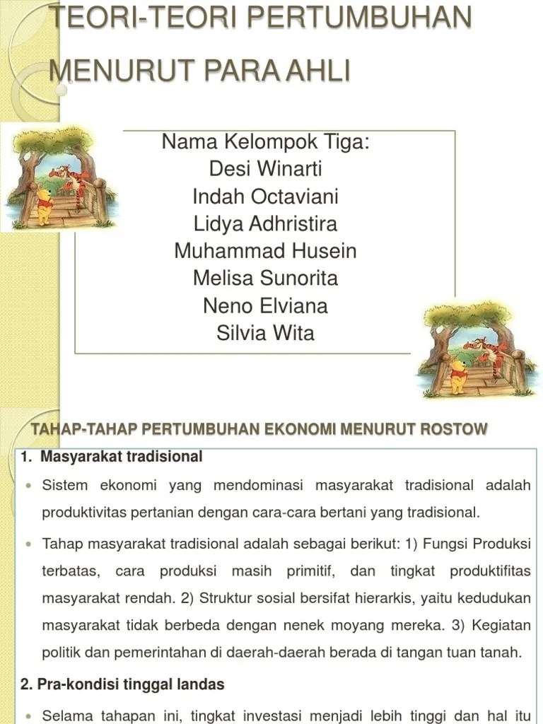 TeoriTeori Pertumbuhan Menurut para Ahli PDF