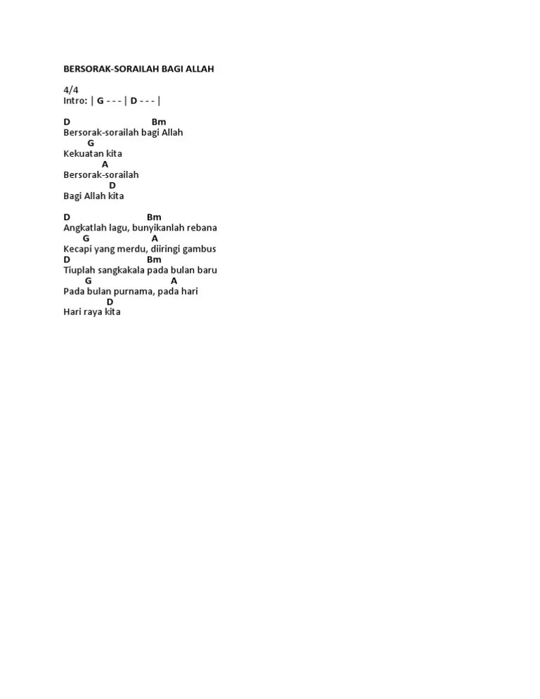 Bersorak-Sorailah Bagi Allah | PDF
