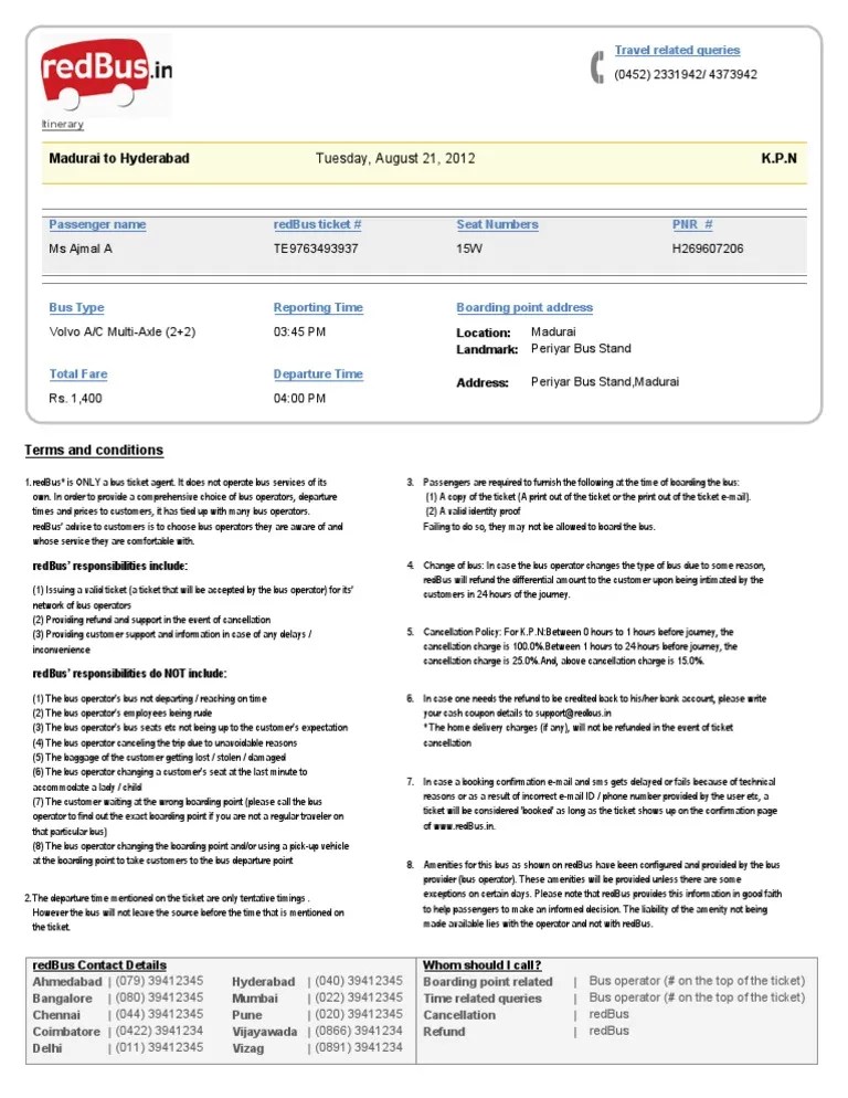 Kpn Bus Ticket Ajmal Bus Ticket (Admission)