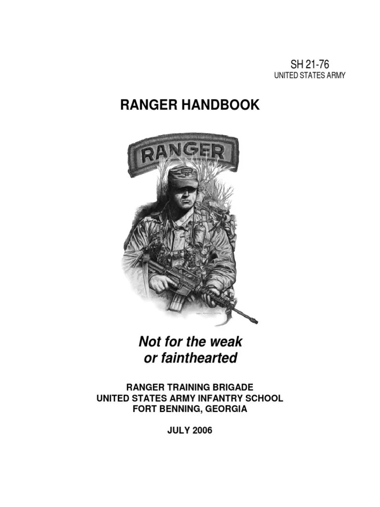 Army Ranger Handbook PDF United States Army Rangers Military