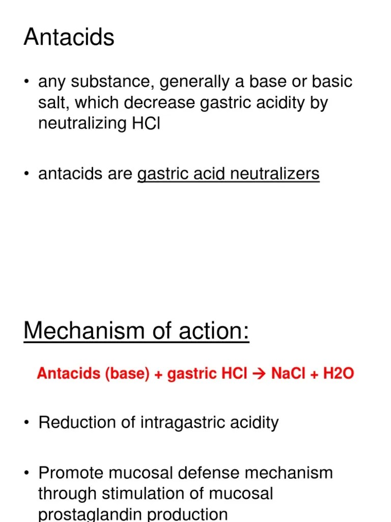 Antacids Magnesium Sodium Bicarbonate