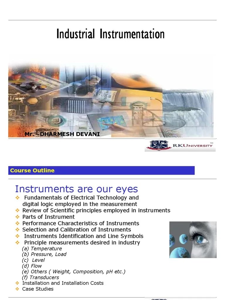 Industrial Instrumentation Industrial Instrumentation Industrial
