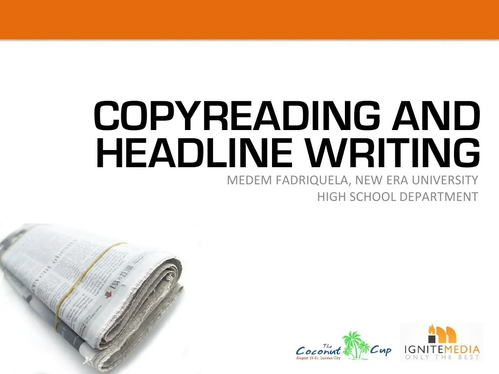 Copy Reading and Headline Writing Grammatical Tense Verb