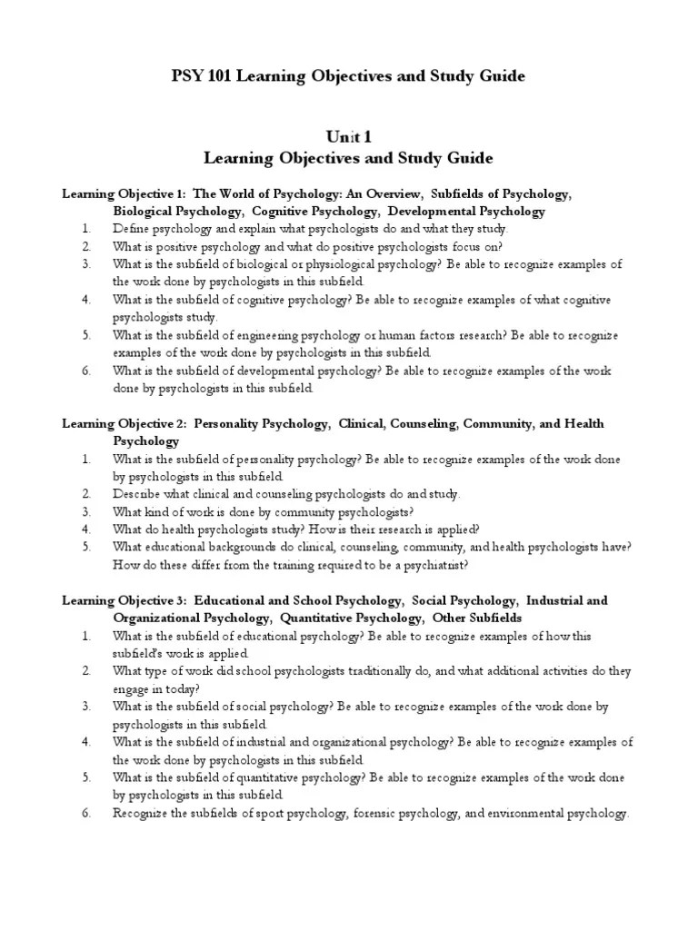 Psychology 101 Study Guide Complete Classical Conditioning Neuron