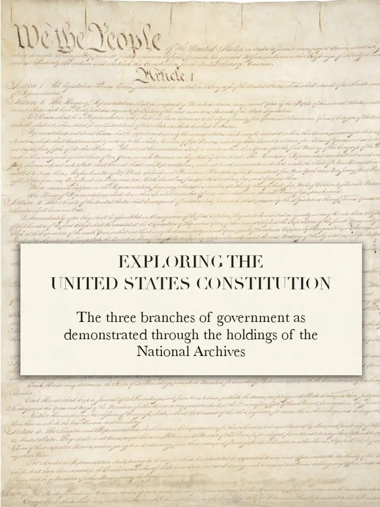 Exploring The United States Constitution PDF United States