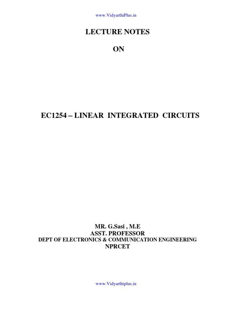 Op Amp And Linear Integrated Circuits By Ramakant Gayakwad Pdf Free