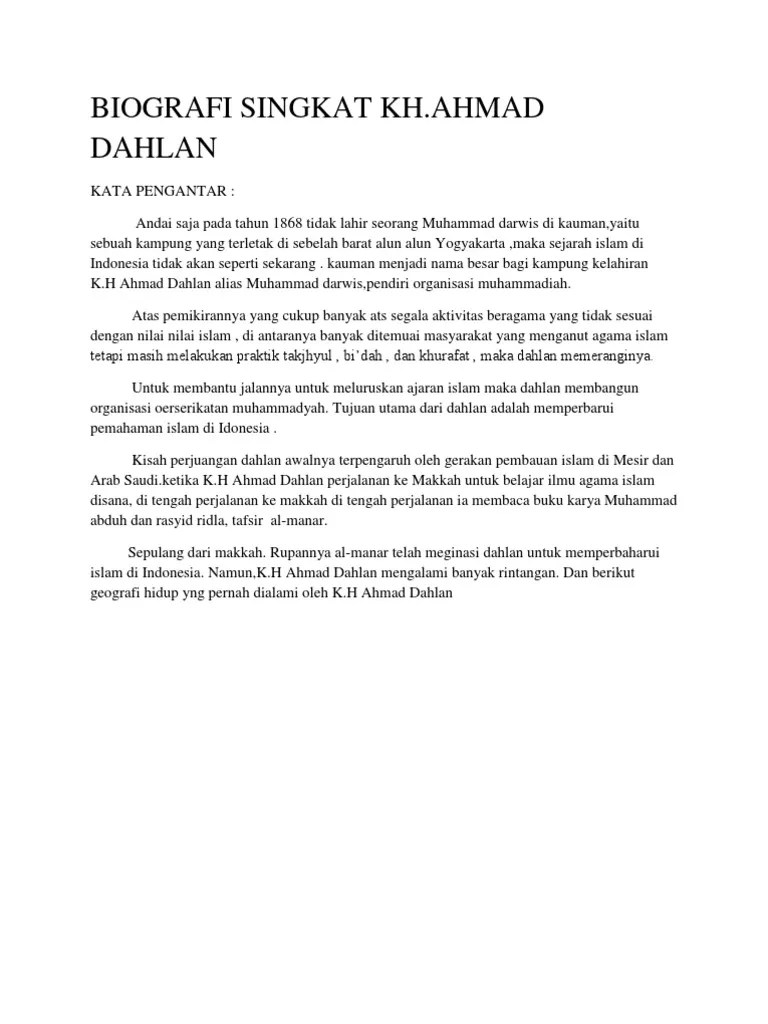 Biografi Kh Ahmad Dahlan Singkat – Pigura