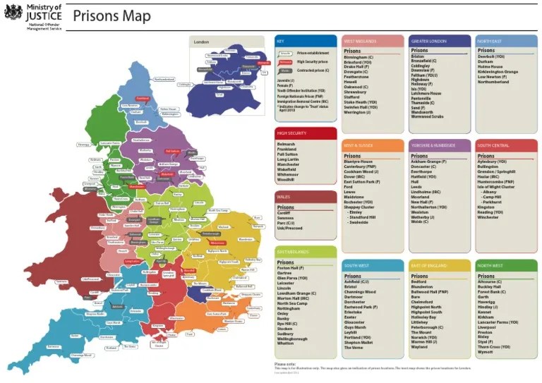Prisons Map PDF Prison Penology