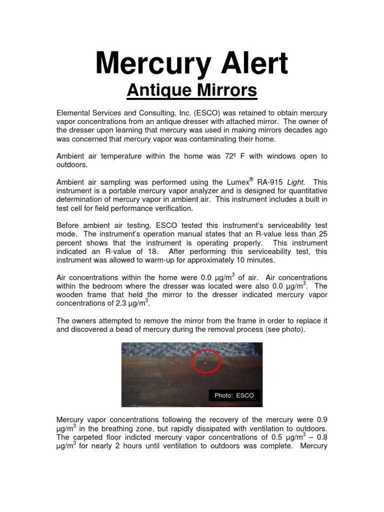 Mercury Mirrors PDF Mercury (Element) Mirror