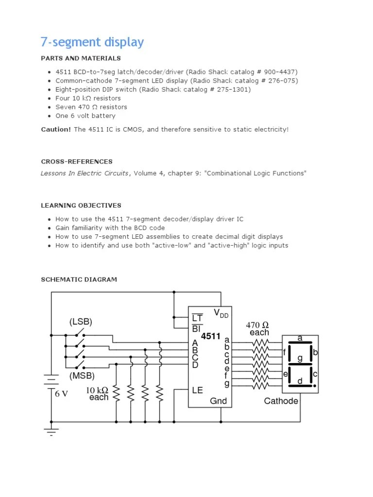 7Segment Display Digital Integrated Circuits PDF Integrated