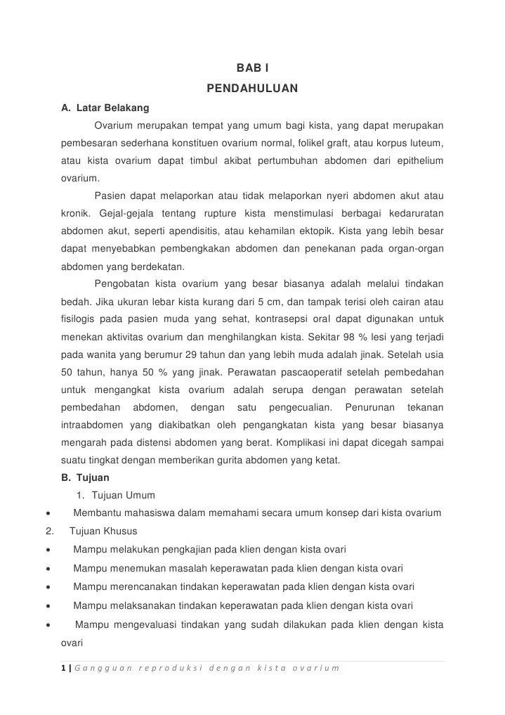 Makalah Kista Ovarium