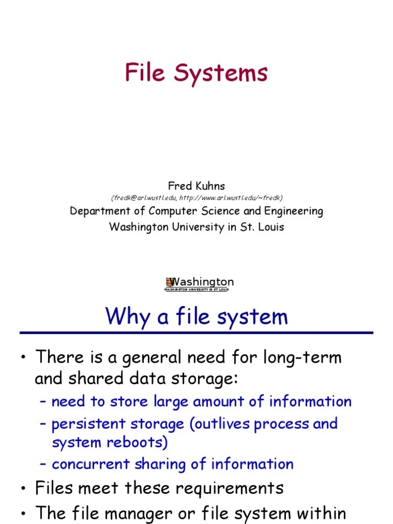 File System Computer File File System