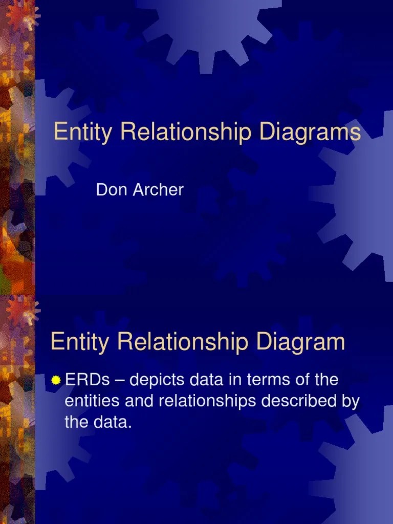 Entity Relationship Diagrams Don Archer PDF Zip Code Course Credit