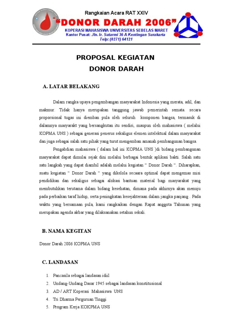 Proposal Donor Darah