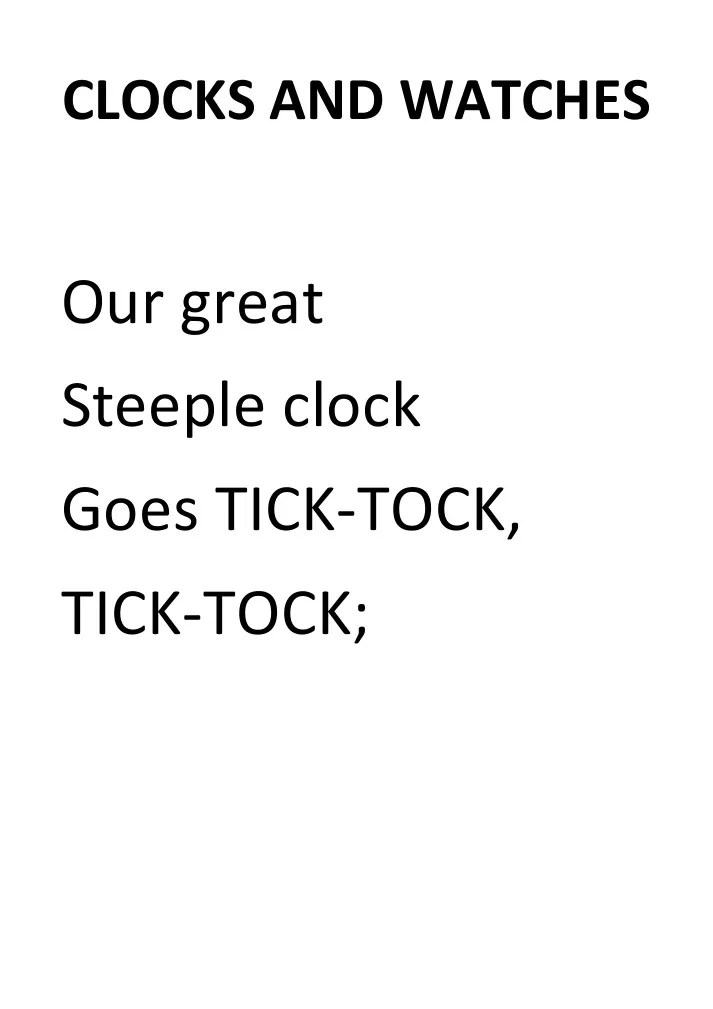 Poem Clocks and Watches PDF
