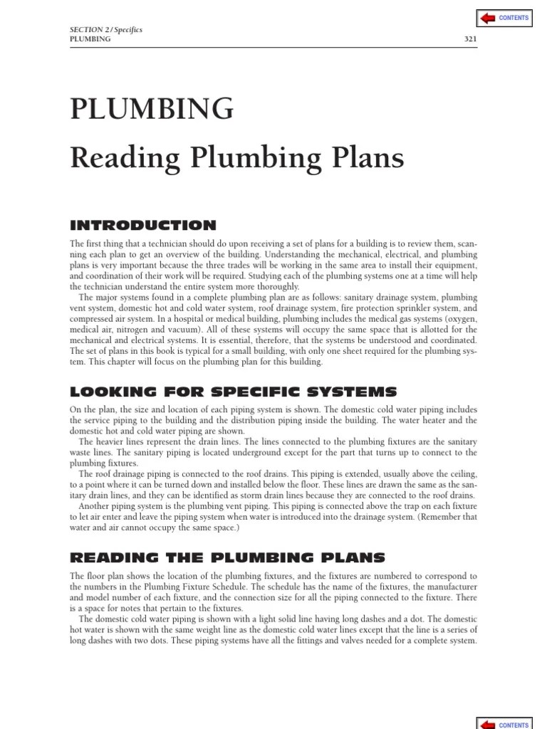 Reading Plumbing Plans Plumbing Pipe (Fluid Conveyance)