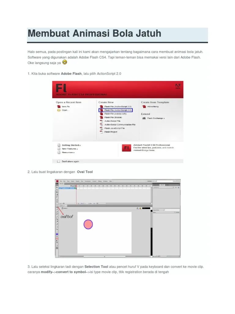 Membuat Animasi Bola Jatuh | PDF
