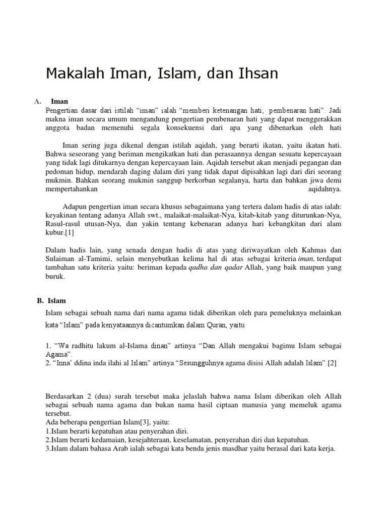 Islam, Iman, Dan Ihsan | PDF