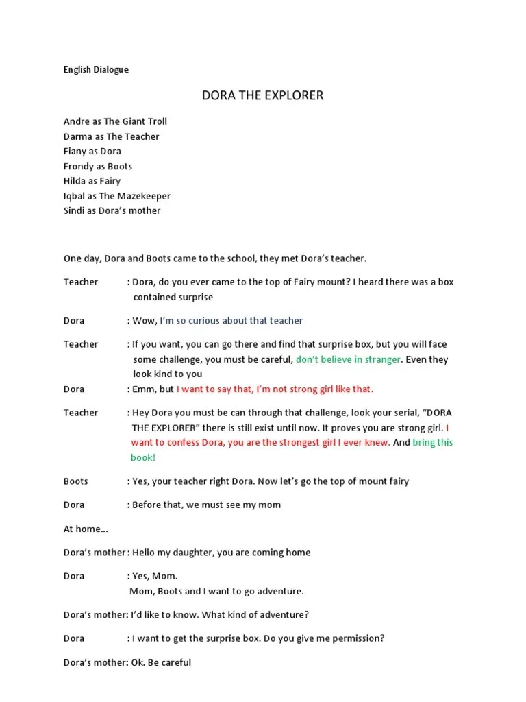 English Dialogue Text