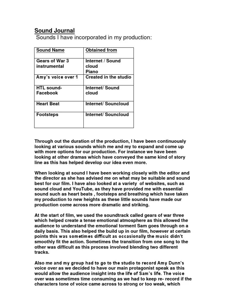 Sound Journal PDF Leisure