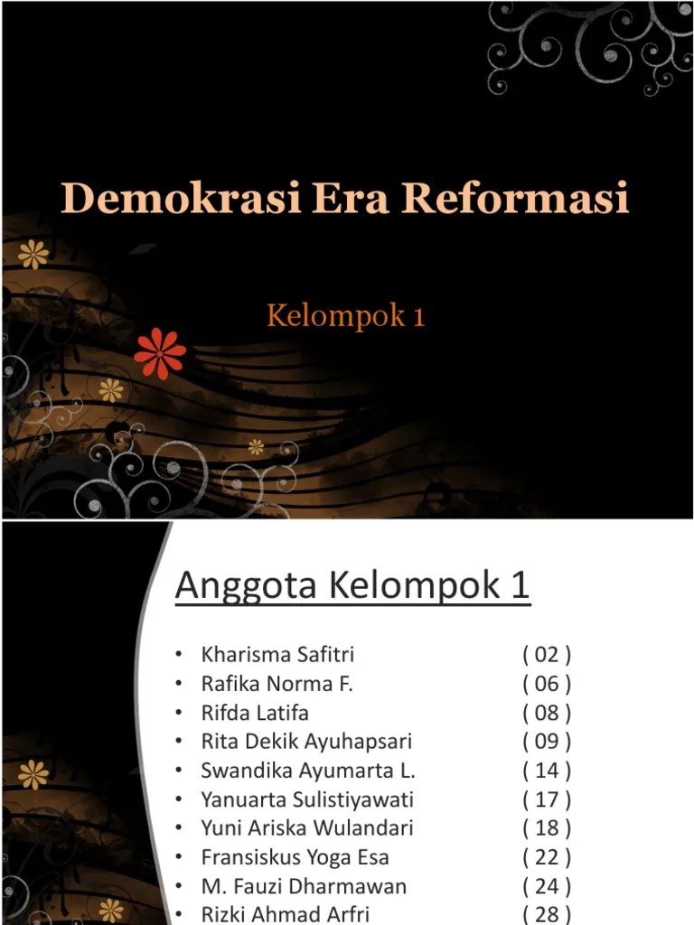 PPT PKn Kelas 11 Semester 1 Bab 2 Demokrasi Era Reformasi