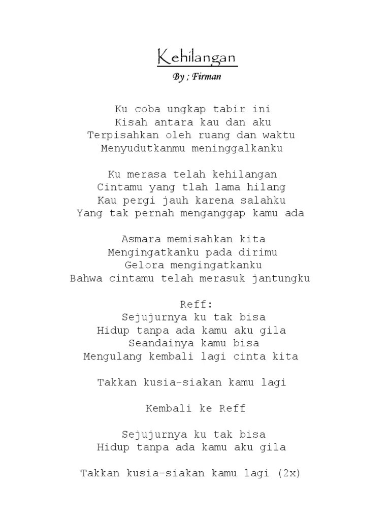 Sudah Ku Tahu Iluminasi lirik lagu sudah ku tahu