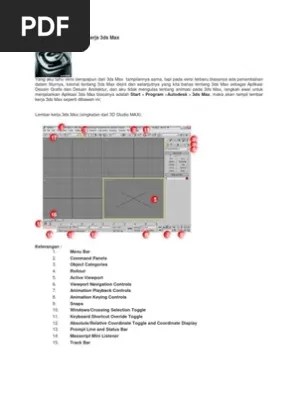 Tampilan Lingkungan Kerja 3ds Max | PDF