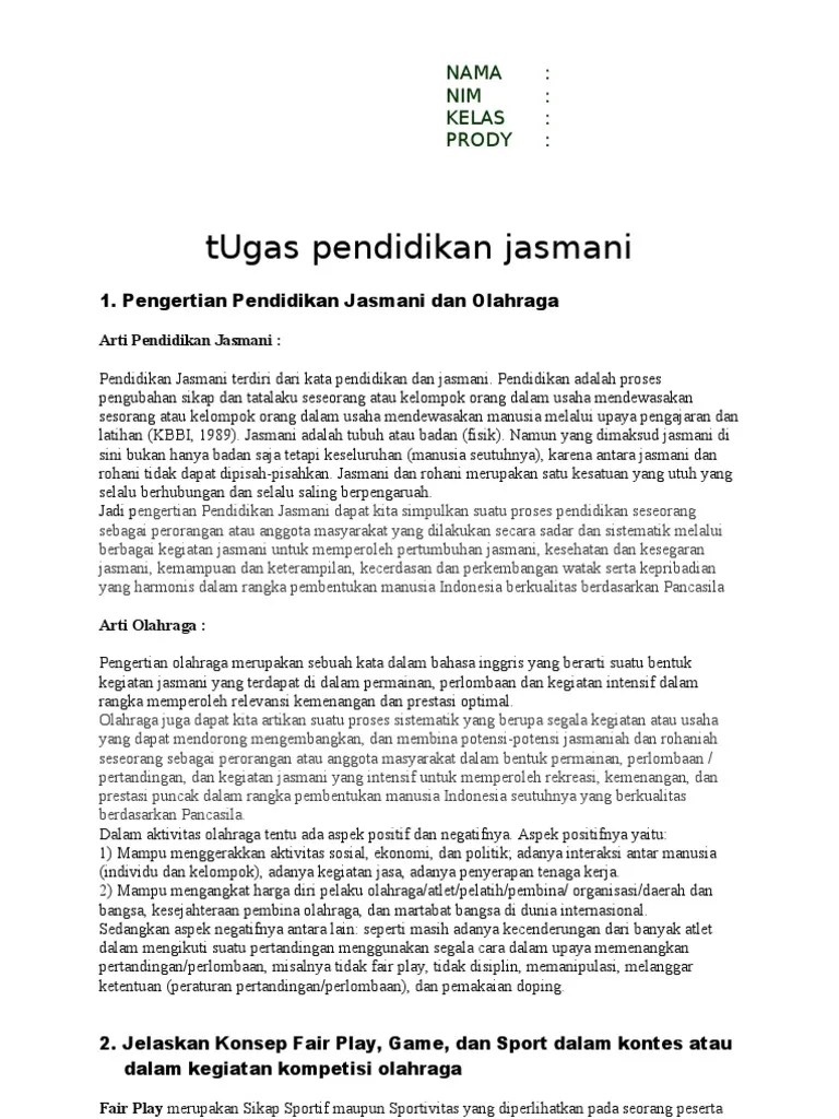 Tugas Penjas | PDF