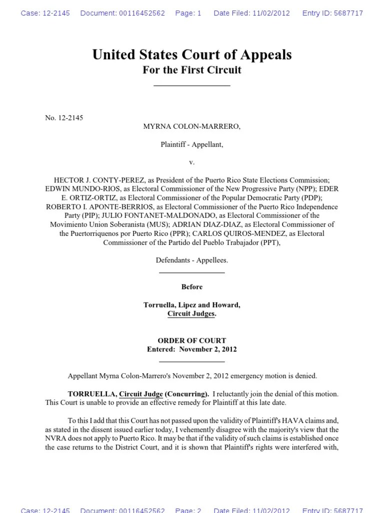 United States Court of Appeals For the First Circuit