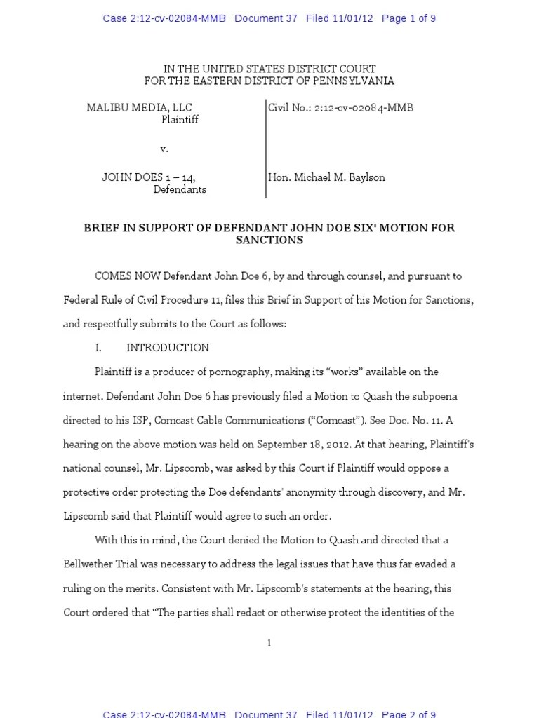 Sanctions Motion PDF Federal Rules Of Civil Procedure Common Law
