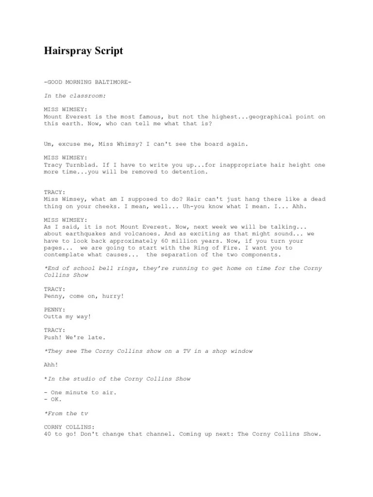 55765372 Hairspray Script