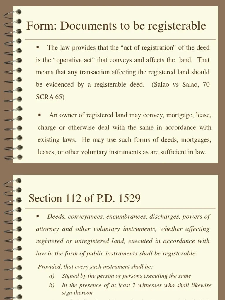 Land Titles Deed Notary Public