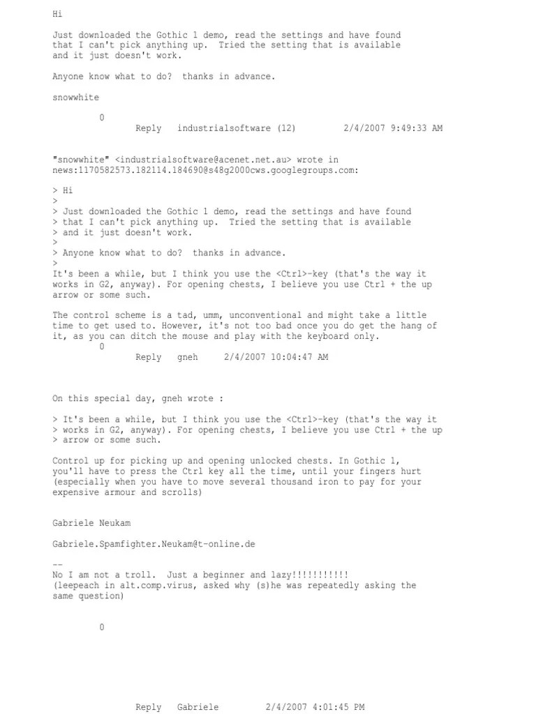 Gothic PDF Control Key Keyboard Shortcut