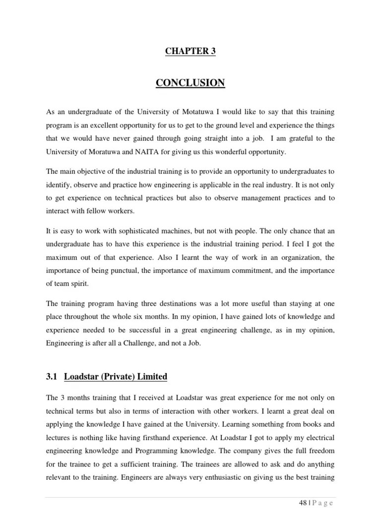 Industrial Training ReportConclusion Sri Lanka Power Station