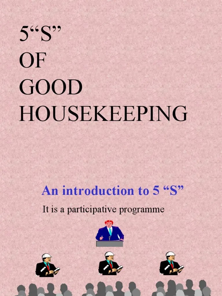 5S of Good Housekeeping Housekeeping Business