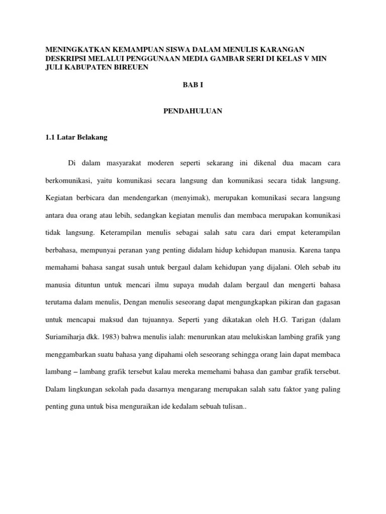 Contoh Karangan Deskripsi Tentang Lingkungan Sekolah