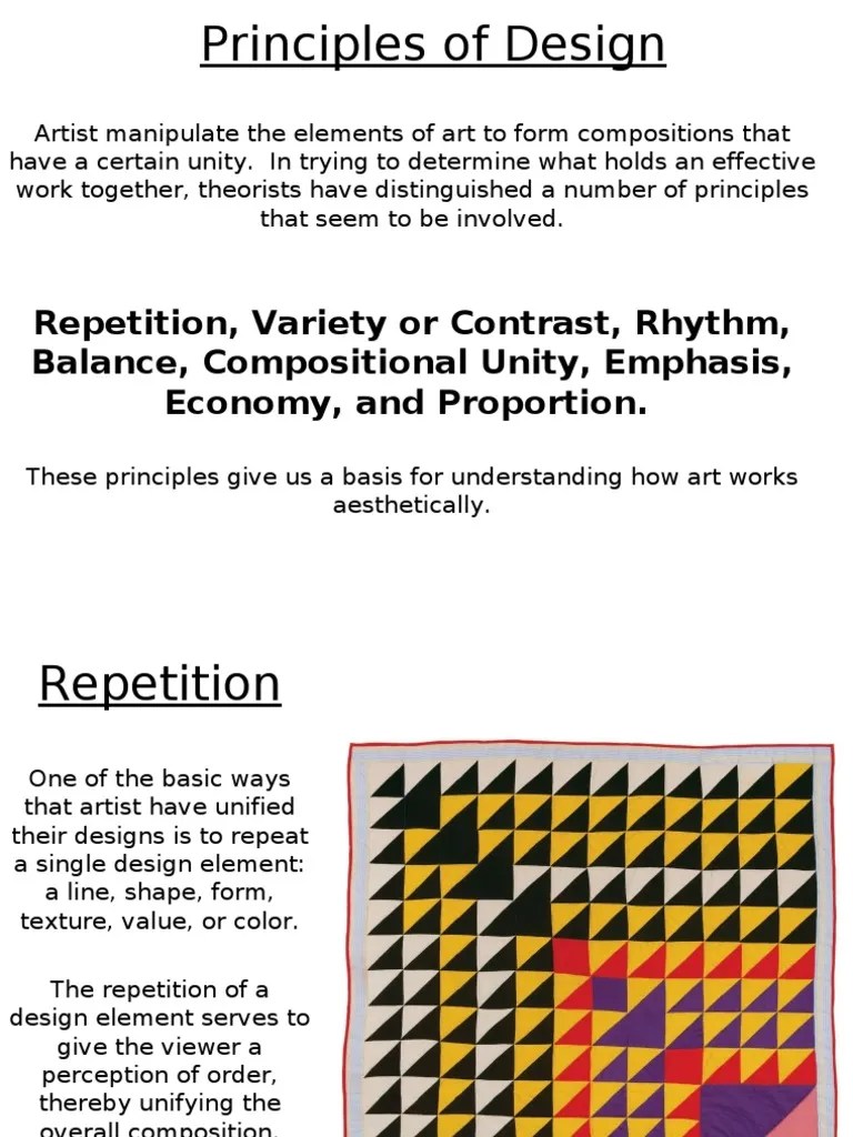 Principles of Design PDF Composition (Visual Arts) Art Media