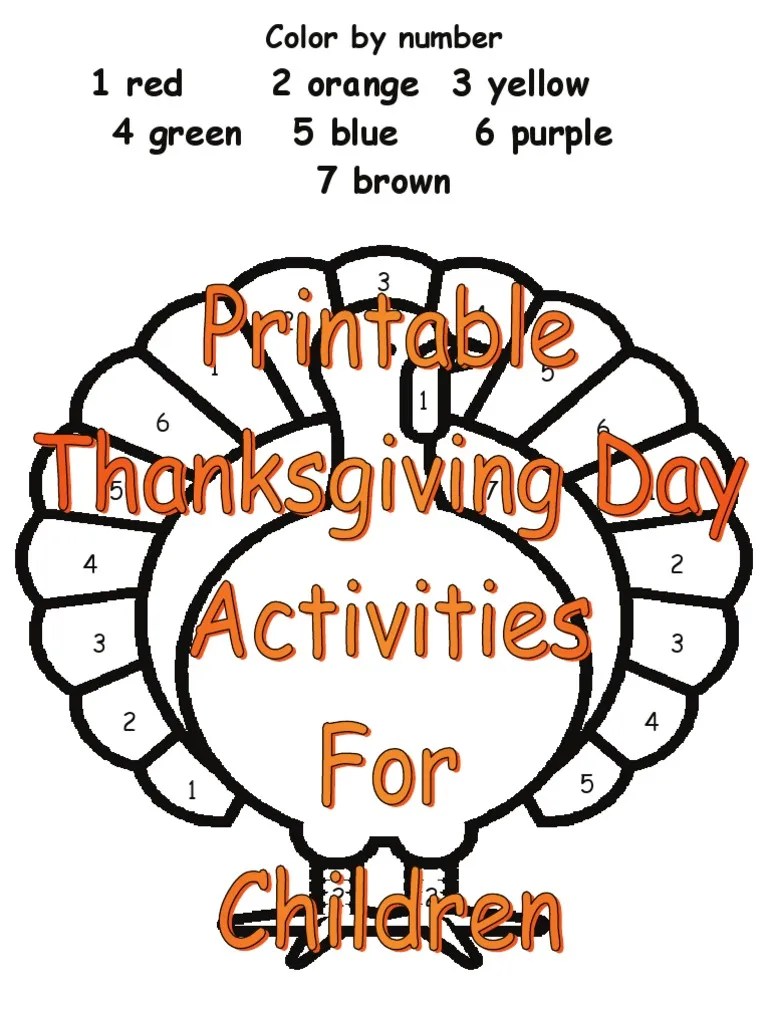 Printable Thanksgiving Day Activities For Children | PDF