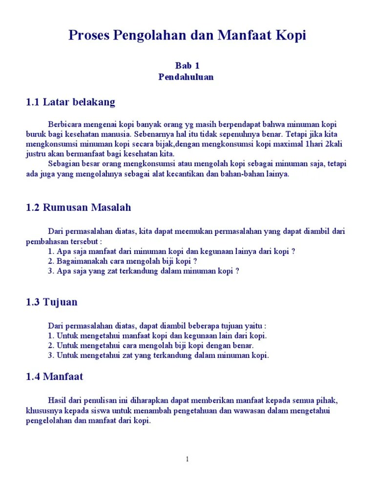 Manfaat Dan Penggunaan Kopi | PDF