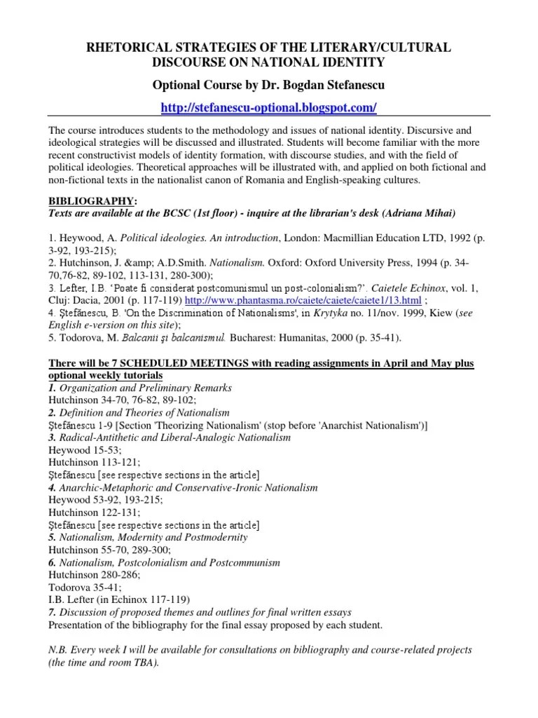 Optional Engleza Essays Discourse