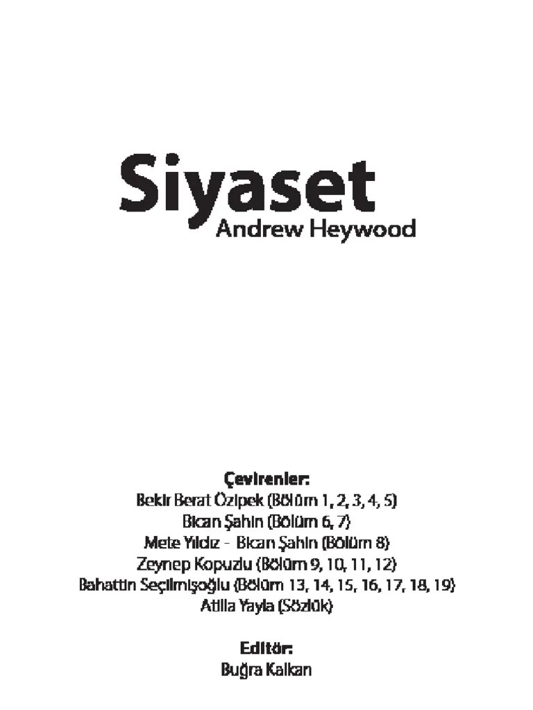 ANDREW HEYWOOD SIYASET PDF