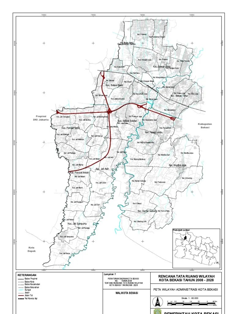 Peta Wilayah Administrasi Bekasi | PDF